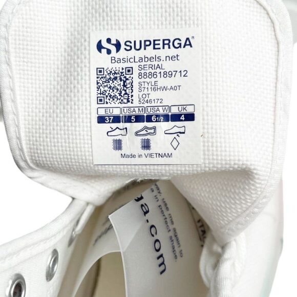 SUPERGA Printed White Platform Lace-Up High Top Sneaker  - Picture 9 of 9
